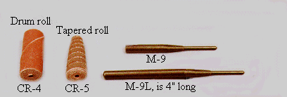 long abrasive rolls and mandrels 